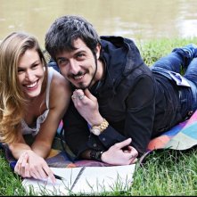 Fuga di cervelli: Paolo Ruffini sul set del film con Olga Kent