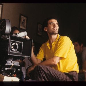 Le vie del signore sono finite: Massimo Troisi sul set (foto di MARIO TURSI)