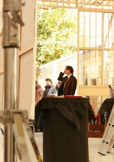 Marco Cocci sul set di Mr. America.