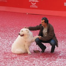 Belle & Sebastien: Nicolas Vanier al Festival di Roma 2013, sul red carpet accanto a un bellissimo pastore dei Pirenei