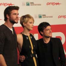 Hunger Games La Ragazza Di Fuoco Liam Hemsworth Con Josh Hutcherson Jennifer Lawrence Al Festival Di 292084