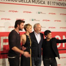 Hunger Games La Ragazza Di Fuoco Liam Hemsworth Josh Hutcherson Jennifer Lawrence E Il Regista Franc 292081