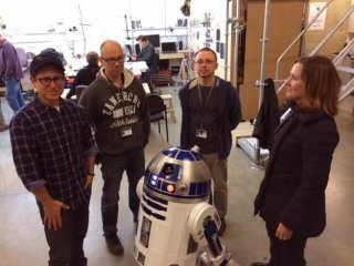 Star Wars: Episode VII - J.J. Abrams sul set con R2D2