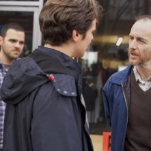 C.O.G.: Jonathan Groff con Denis O'Hare e il regista Kyle Patrick Alvarez sul set