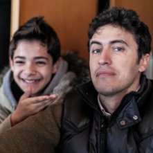 La mafia uccide solo d'estate: Pif, regista e interprete del film, in una foto promozionale con Alex Bisconti