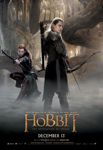 The Hobbit La Desolazione Di Smaug Il Character Poster Di Evangeline Lilly E Orlando Bloom 292659