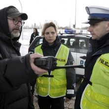 Traffic Department: il regista del film Wojciech Smarzowski sul set con gli attori