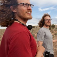Sweetwater: il regista Logan Miller sul set con il fratello gemello Noah Miller (co-sceneggiatore)