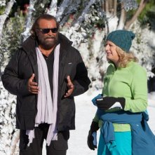 Indovina chi viene a Natale?: Diego Abatantuono con Angela Finocchiaro in una scena