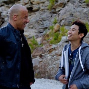 Fast & Furious 7: Vin Diesel sul set col regista James Wan