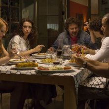 Un fantastico via vai: Leonardo Pieraccioni in una scena del film con Chiara Mastalli, David Sef, Giuseppe Maggio e Marianna Di Martino