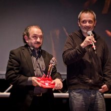 Orfeo Orlando e Stefano Bessoni con il Premio del Vittorio Veneto Film Festival 2012, per il film Krokodyle