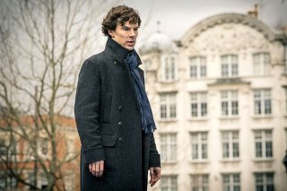 Sherlock: Benedict Cumberbatch in un'immagine della terza stagione della serie
