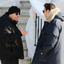 Il capitale umano: il regista Paolo Virzì insieme a Fabrizio Gifuni sul set