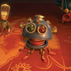 Il castello magico: robottini misteriosi in una scena del film