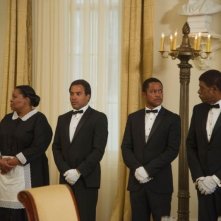 The Butler - Un maggiordomo alla Casa Bianca: Cuba Gooding Jr. in una scena con Forest Whitaker e Lenny Kravitz