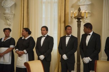 The Butler - Un maggiordomo alla Casa Bianca: Cuba Gooding Jr. in una scena con Forest Whitaker e Lenny Kravitz
