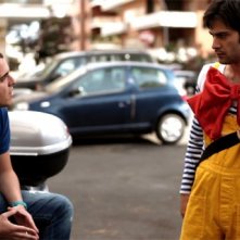 Valerio Di Benedetto e Cristian Di Sante in una scena del film Spaghetti Story