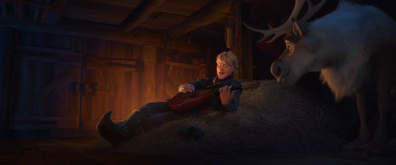 Frozen Kristoff Con La Sua Renna Sven In Una Scena Del Film 294638
