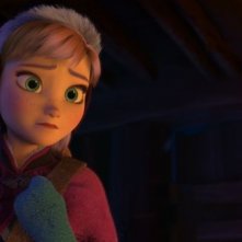 Frozen: la valorosa e ottimista Anna in una scena del film