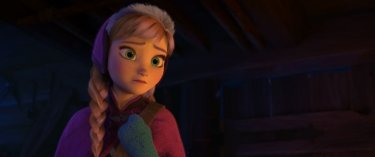 Frozen: la valorosa e ottimista Anna in una scena del film