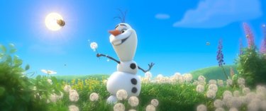 Frozen: Olav il pupazzo di neve in una scena