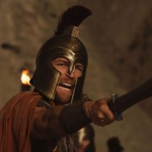 Hercules: La leggenda ha inizio, il protagonista Kellan Lutz in una scena concitata del film