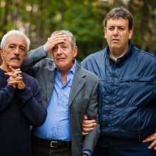 Un posto al sole coi fiocchi: Patrizio Rispo con Marzio Honorato e Germano Bellavia in una scena