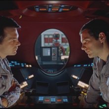 Gary Lockwood e Keir Dullea in una sequenza di 2001: Odissea nello spazio (1968)