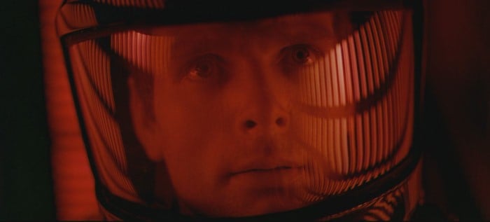 Keir Dullea in una scena di 2001: Odissea nello spazio (1968)