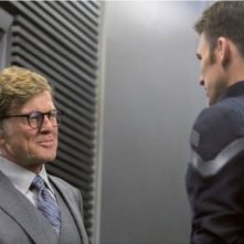 Captain America: The Winter Soldier: Robert Redford e Chris Evans in una scena del film