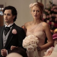 Gossip Girl: enn Badgley e Blake Lively in una scena dell'episodio ew York, I Love You XOXO!