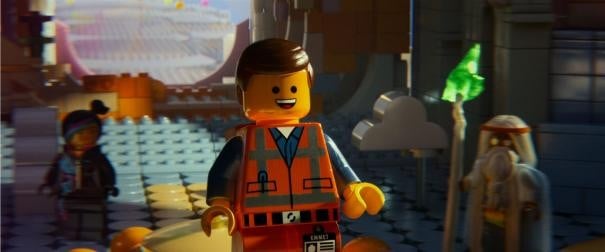 The Lego Movie: Emmett con Vitruvius e Uni-Kitty sullo sfondo