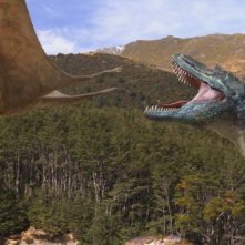 A spasso con i dinosauri: lotta per la sopravvivenza in una scena del film
