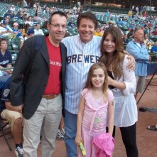 Happy Days: il presidente del fan club, Giuseppe Ganelli, con Anson Williams e le figlie a Milwakee nel 2008