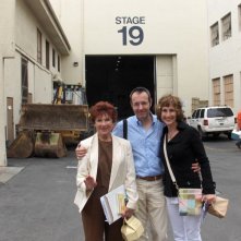 Happy Days: il presidente del fan club, Giuseppe Ganelli, con Cathy Silvers e Marion Ross allo studio 19 Paramount nel 2010