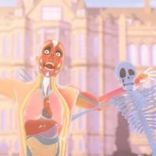 La scuola pià pazza del mondo: il Signor Nudo e Lo scheletro in una scena