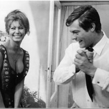 Sophia Loren e Marcello Mastroianni sul set di Ieri, oggi, domani.