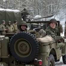 The Monuments Men: Bill Murray e Bob Balaban su una jeep militare