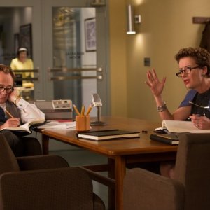 Saving Mr. Banks: Bradley Whitford in una scena del film con Emma Thompson