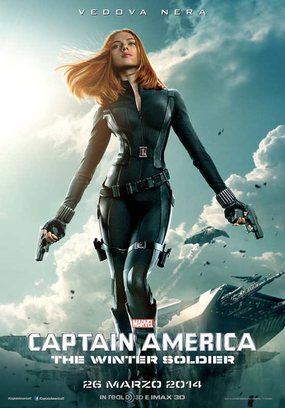 Captain America The Winter Soldier Il Character Poster Italiano Di Scarlett Johansson Vedova Nera 297895