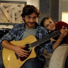 Sotto una buona stella: Tea Falco e Lorenzo Richelmy, fratello e sorella nel film, sul set