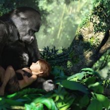 Tarzan: il piccolo Tarzan in un'immagine dello spettacolare film animato in 3D