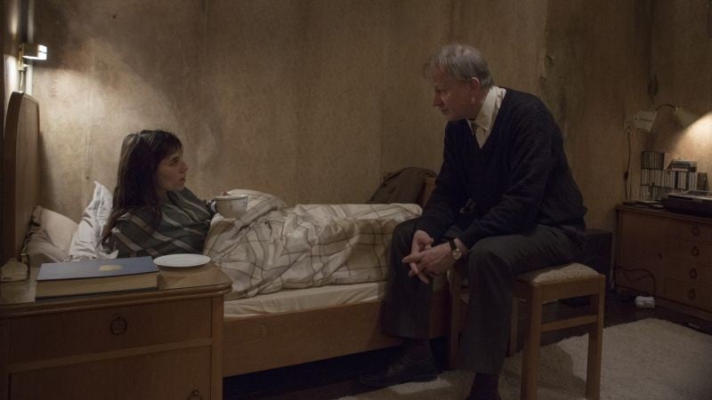 The Nymphomaniac - Part 1: Charlotte Gainsbourg in una scena del film con Stellan Skarsgård