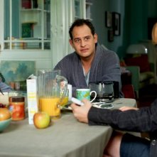 Vijay and I: Moritz Bleibtreu con Patricia Arquette e Catherine Missal in una scena del film