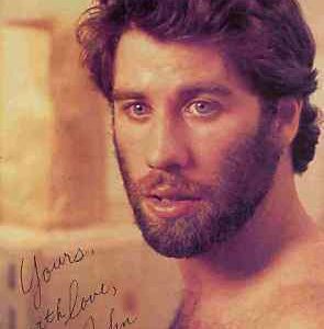 John Travolta in una foto promo autografata per Urban Cowboy