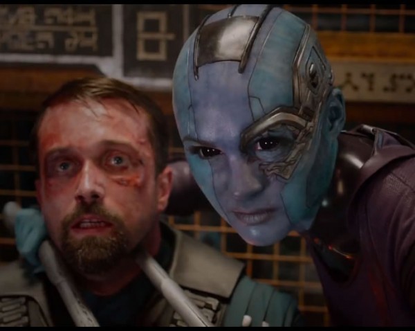 Guardians of the Galaxy: Karen Gillan nei panni di Nebula in una scena del film