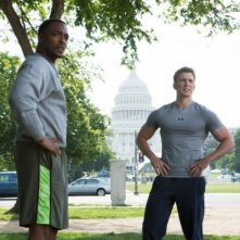 Captain America: The Winter Soldier: Chris Evans e Anthony Mackie in tenuta sportiva