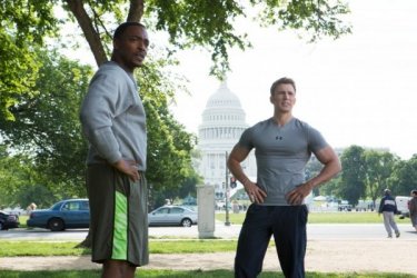 Captain America: The Winter Soldier: Chris Evans e Anthony Mackie in tenuta sportiva