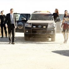 Agents of S.H.I.E.L.D.: Ming-Na Wen, Clark Gregg, Jaimie Alexander e Brett Dalton nell'episodio Yes Men